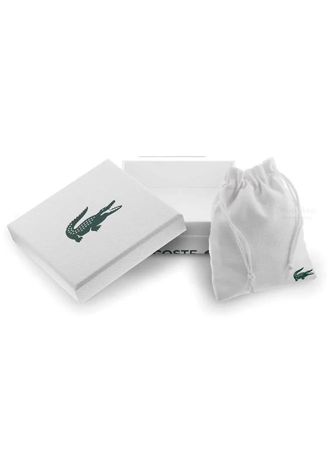 لاكوست قلادة تمساح من الفولاذ المقاوم للصدأ بتصميم تمساح