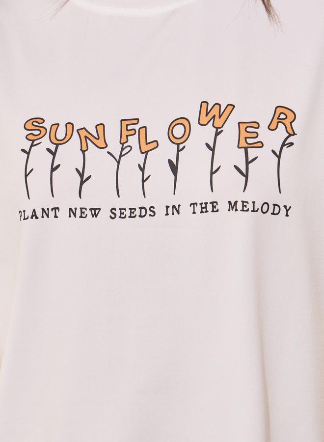 Take Two Women White Slogan Print Regular Fit Shirt - Image 3