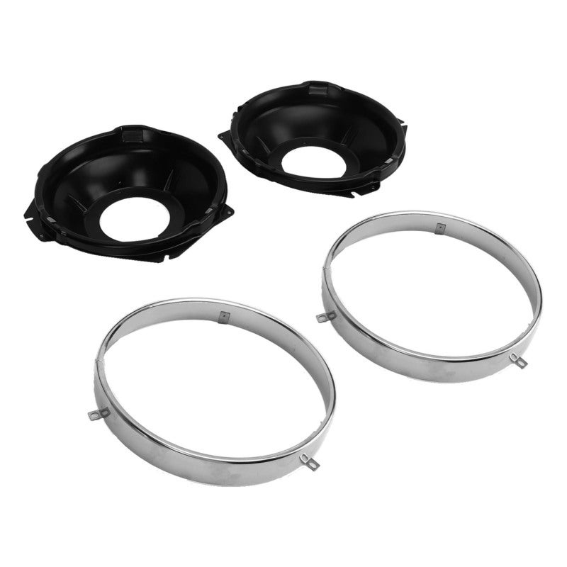 Headlamp Retaining Ring Kit: Stainless Steel, High Stability - OE Number H00001 EB Headlamp Mounting Bucket for Chevy Camaro 1967-1969, Nova 1968-1970, Monte Carlo 1970- - Image 2