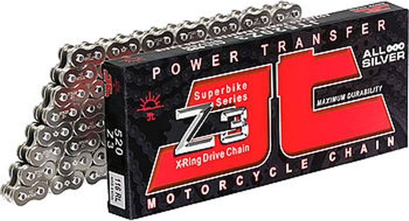 Chain JTC520Z3110RL (520 Series) Black Steel 110 Link Super Heavy Duty X-Ring Chain with Connecting Link