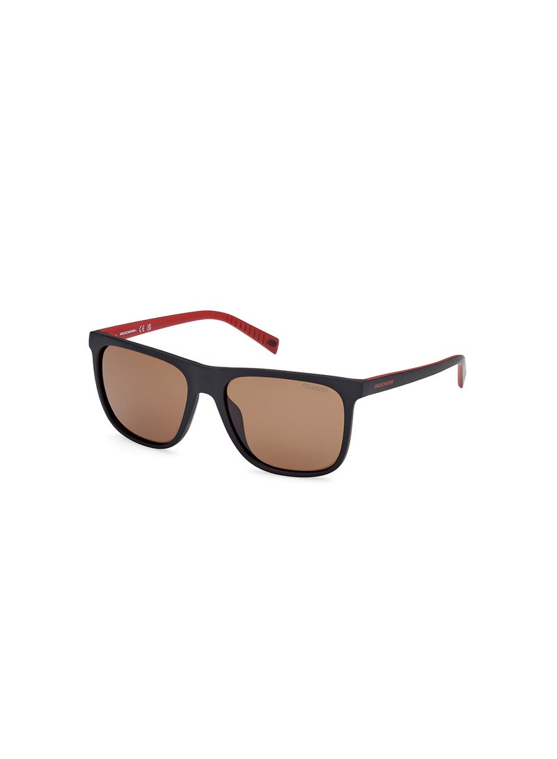 SKECHERS Men's Polarized Square Sunglasses - SE629002H56 - Lens Size: 56 Mm - Image 1