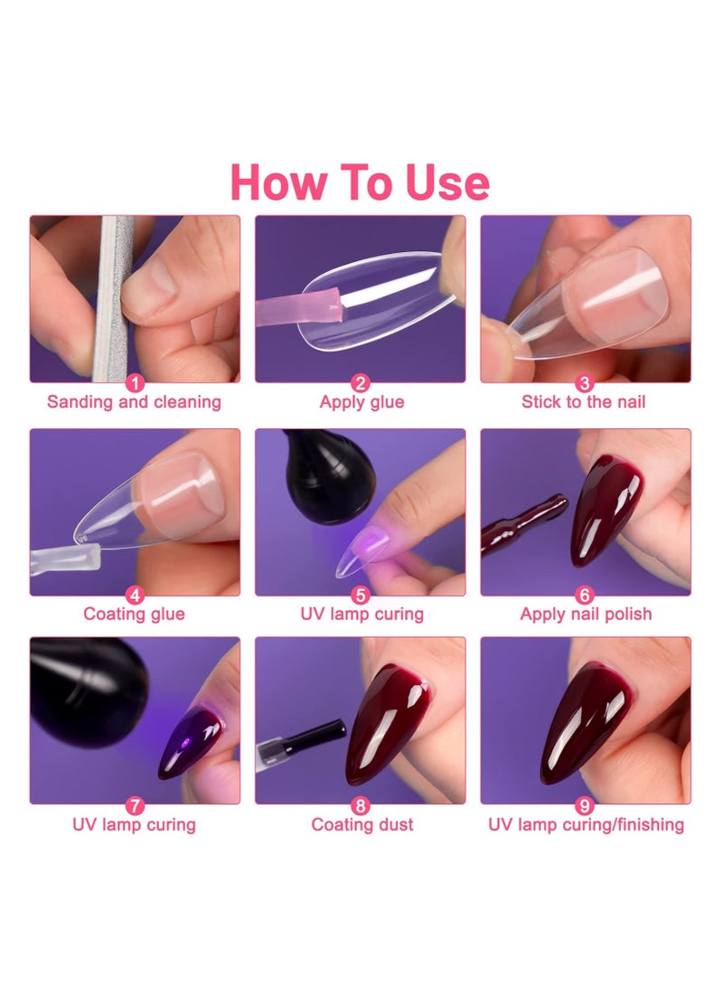 AORAEM Nail Lamp LED Nail Manicure Dryer Curing Light with Black Gooseneck and Clamp for Gel Nails - Image 1