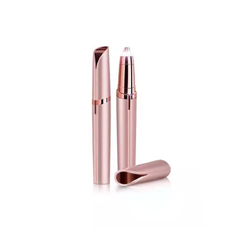 Generic Electric Eyebrow Trimmer Womens Precision Pen Rose Gold 