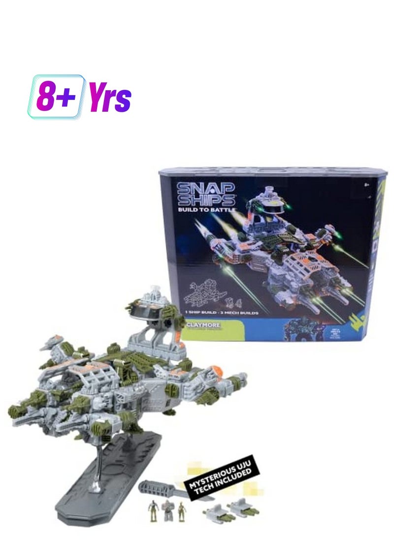 SNAP SHIPS Forge Claymore Cr76 Combat Transport Build To Battle Features Moving Pieces And Real Firing Action Ages 8+  - Image 1