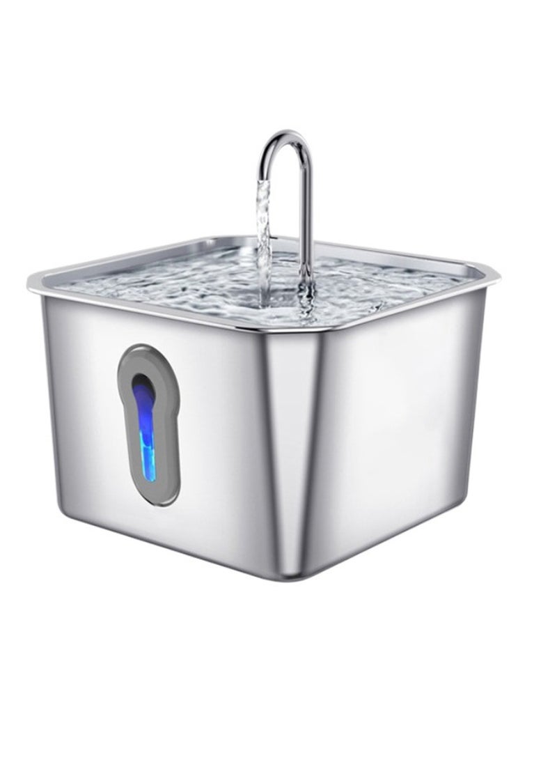 كيدل 4L الفولاذ المقاوم للصدأ نافورة مياه القط مع مضخة هادئة كبيرة القدرة موزع مياه الحيوانات الأليفة مناسبة للقطط والكلاب وغيرها من الحيوانات الأليفة