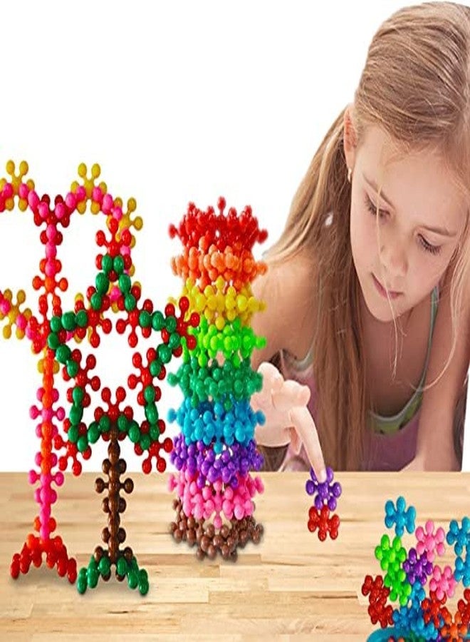 ZEELPETAL Star Links Building Blocks Discs Set Interlocking Solid Plastic Building Blocks Set Stem Educational Toy for Kids Safe Learning Promotes Fine Motor Skills Sensory Development (200) - Image 1