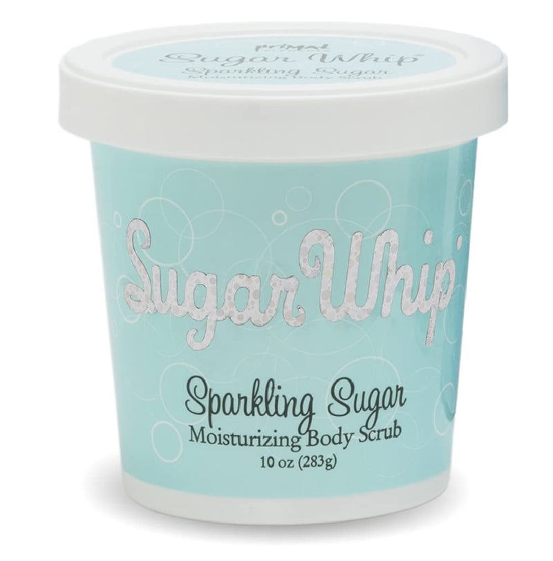 Primal Elements Sugar Scrub, Exfoliating Sugar Whip, Face and Body Cleanser, Moisturizer, Sparkling Sugar, 10 oz Package - Image 1