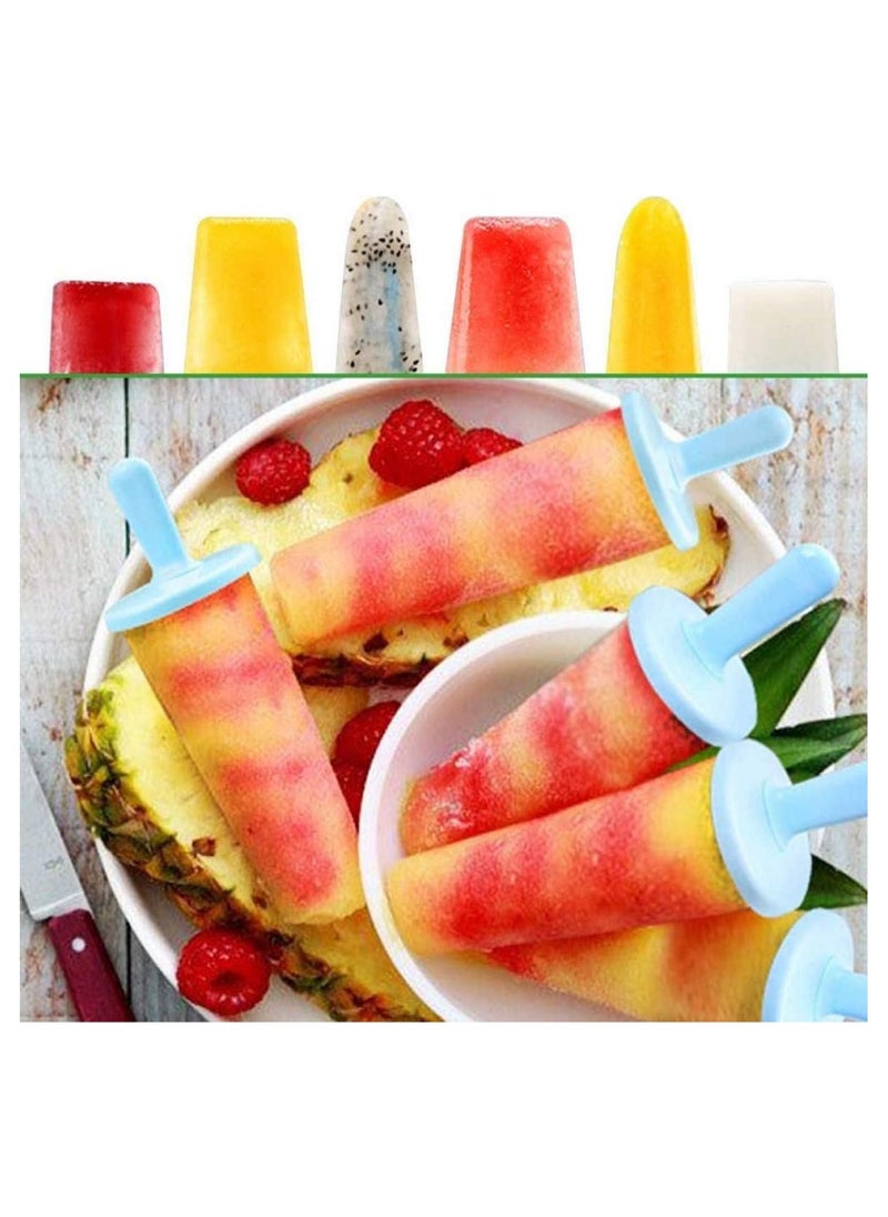 Bukela - Ice Lolly Makers, Ice Lolly Moulds, Ice Cream Reusable Silicone DIY Popsicle Moulds for Kids, Toddlers and Adults, with Non-Spill Lid Cleaning Brush - Image 1