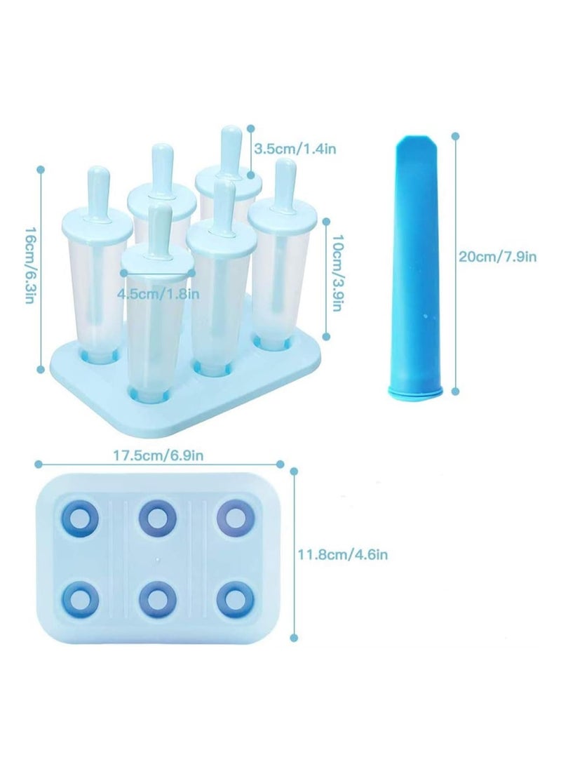 Bukela - Ice Lolly Makers, Ice Lolly Moulds, Ice Cream Reusable Silicone DIY Popsicle Moulds for Kids, Toddlers and Adults, with Non-Spill Lid Cleaning Brush - Image 1