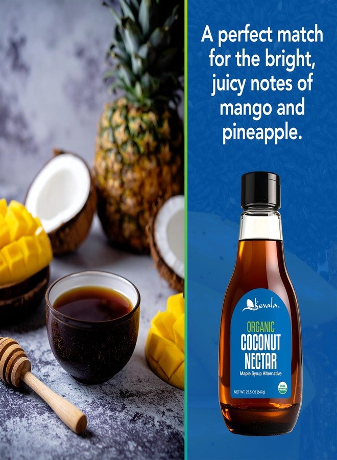 Kevala Organic Coconut Nectar - No Gluten, Vegan, No Added Sugar, Natural Maple Syrup Alternative, Extract From Coconuts, Great for Pancakes - 23.5 oz - Image 4