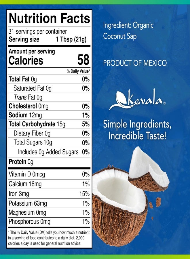 Kevala Organic Coconut Nectar - No Gluten, Vegan, No Added Sugar, Natural Maple Syrup Alternative, Extract From Coconuts, Great for Pancakes - 23.5 oz - Image 2