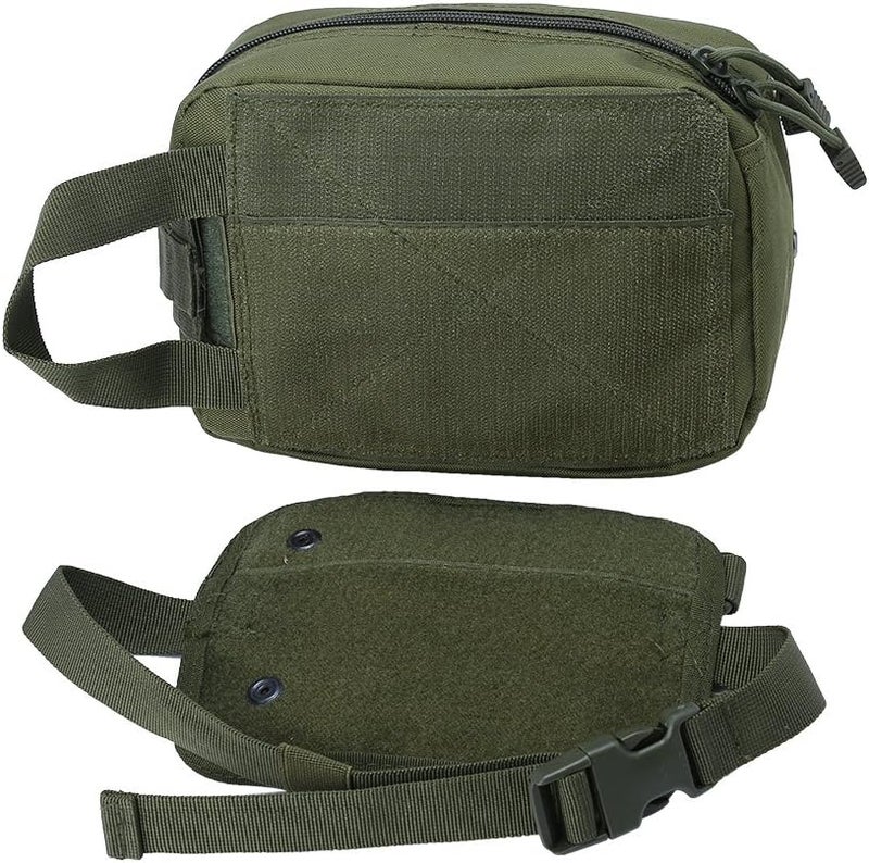 woobles Tactical First Aid Bag, Outdoor Medical First Aid Bag Climbing Emergency Pouch Utility Case-Green - Image 2