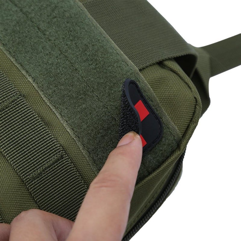 woobles Tactical First Aid Bag, Outdoor Medical First Aid Bag Climbing Emergency Pouch Utility Case-Green - Image 4