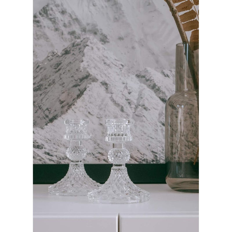 4pcs Clear Glass Taper Candle Holder Stand Crystal Centerpiece for Wedding Party Table Decor - Image 4