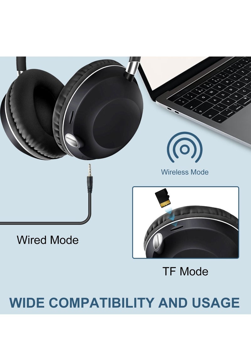 GULFLINK 400mah Bluetooth Wireless Headphones for Teens Adults Black - Image 3