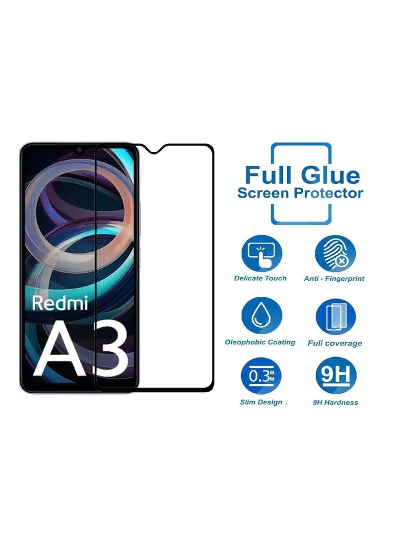 Screen Protector For Xiaomi Redmi A3 Tempered Glass Screen Protector Full Glue Edge to edge Anti Scratch Bubble Free for Redmi A3 - Image 2