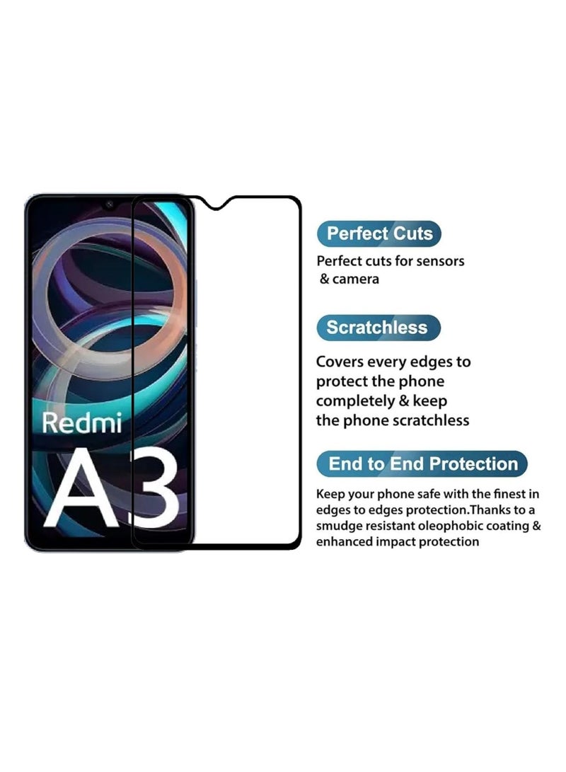 Screen Protector For Xiaomi Redmi A3 Tempered Glass Screen Protector Full Glue Edge to edge Anti Scratch Bubble Free for Redmi A3 - Image 4