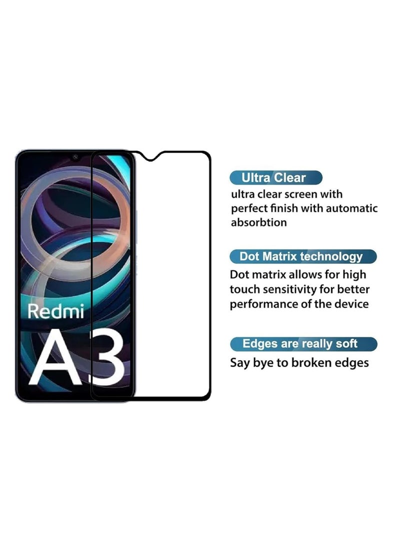 Screen Protector For Xiaomi Redmi A3 Tempered Glass Screen Protector Full Glue Edge to edge Anti Scratch Bubble Free for Redmi A3 - Image 5