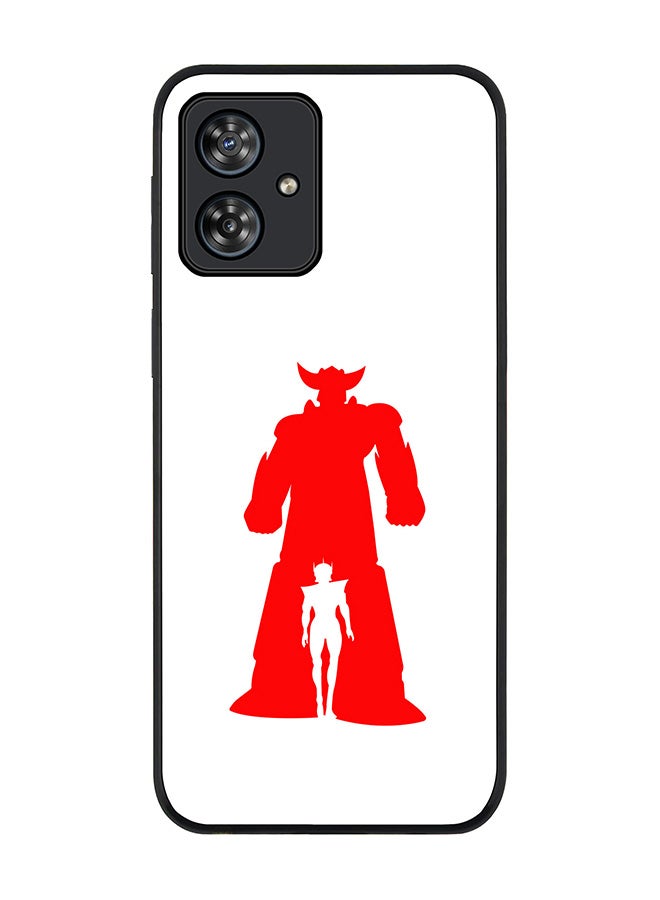 Stylizedd Rugged Black edge case for Motorola Moto G54 / Motorola Moto G54 Power / Motorola Moto G64 5G, Slim fit Flexible Thin Cover - Grendizer (White)  - Image 1