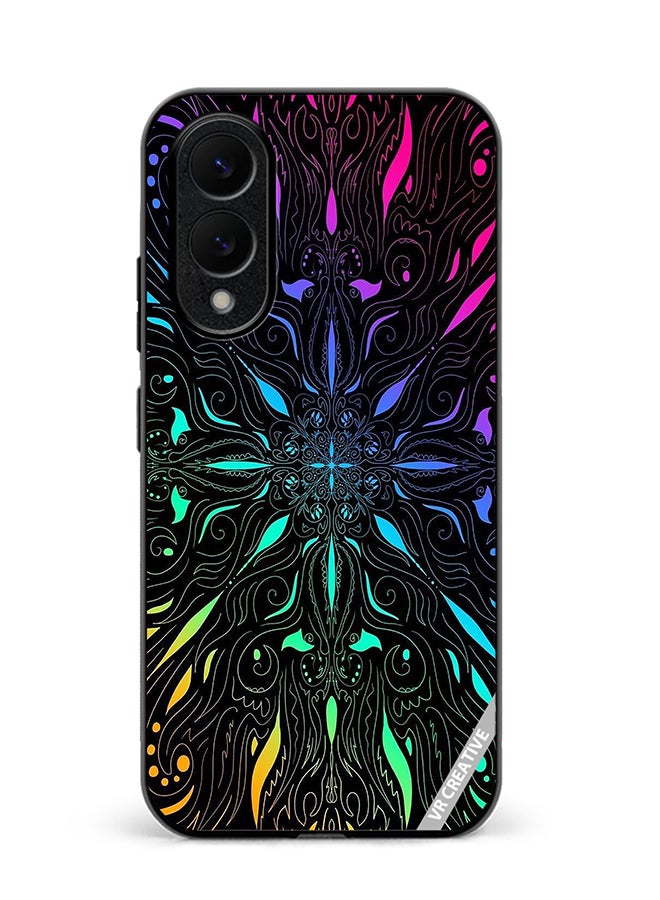 VR CREATIVE Protective Case Cover For Samsung Galaxy S25 Edge Mandala Design Multicolour