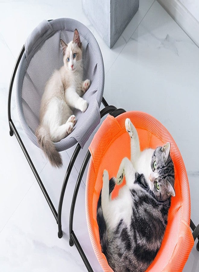 MW Cat Hammock Bed - Free-Standing Pet Sleeping Supplies, Whole Wash, Stable & Breathable (Orange) - Image 2