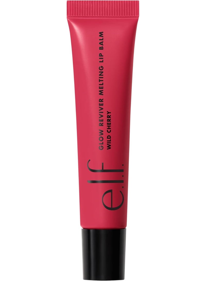 elf Glow Reviver Melting Lip Balm, Hydrating Tinted Lip Balm For A Glossy Finish & Soft, Supple Lips, Vegan & Cruelty-Free, Wild Cherry - Image 1