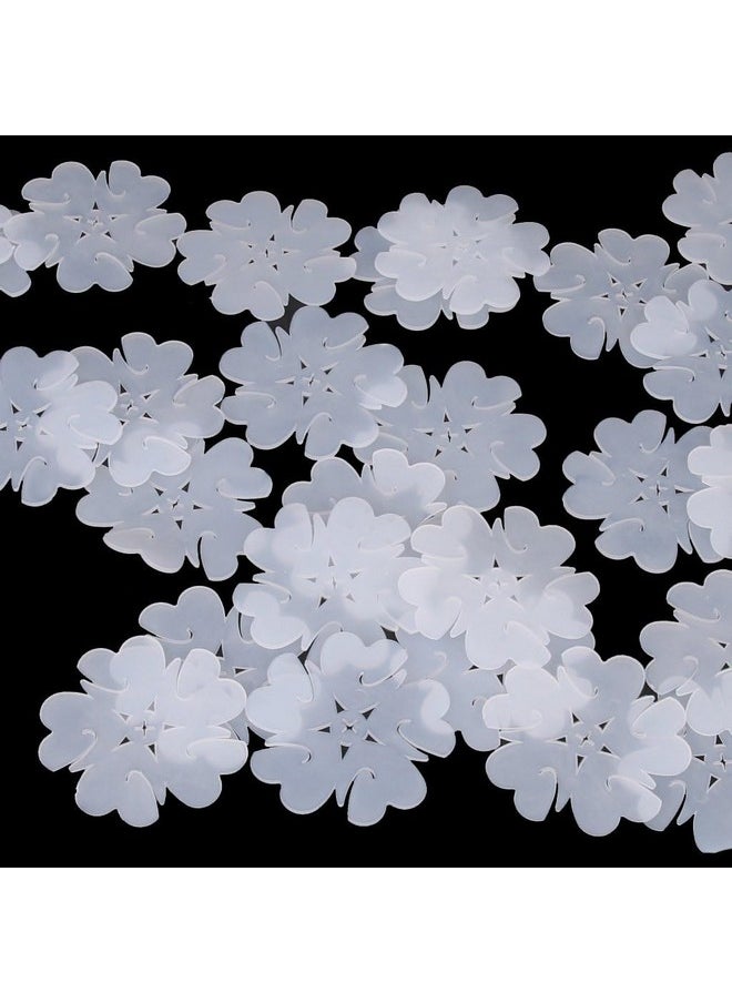 Smartcraft Smartcraft Flower Shape Balloon Plastic Clips Holder for Wedding Event Decorations Birthday Party Supplies, White, Pack of 6  - Image 4