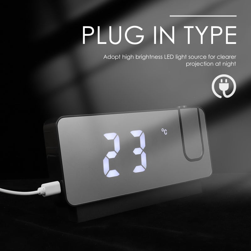 1 Set Projection Electronic Alarm Clock Indoor Alarm Clock Student Projection Clock - Image 3