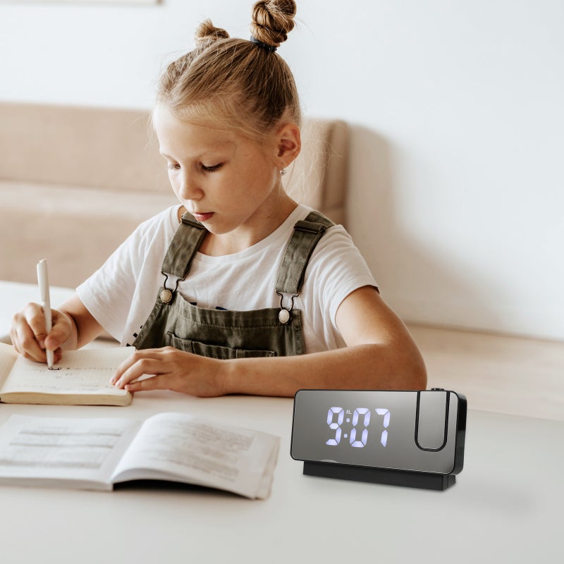 1 Set Projection Electronic Alarm Clock Indoor Alarm Clock Student Projection Clock - Image 5