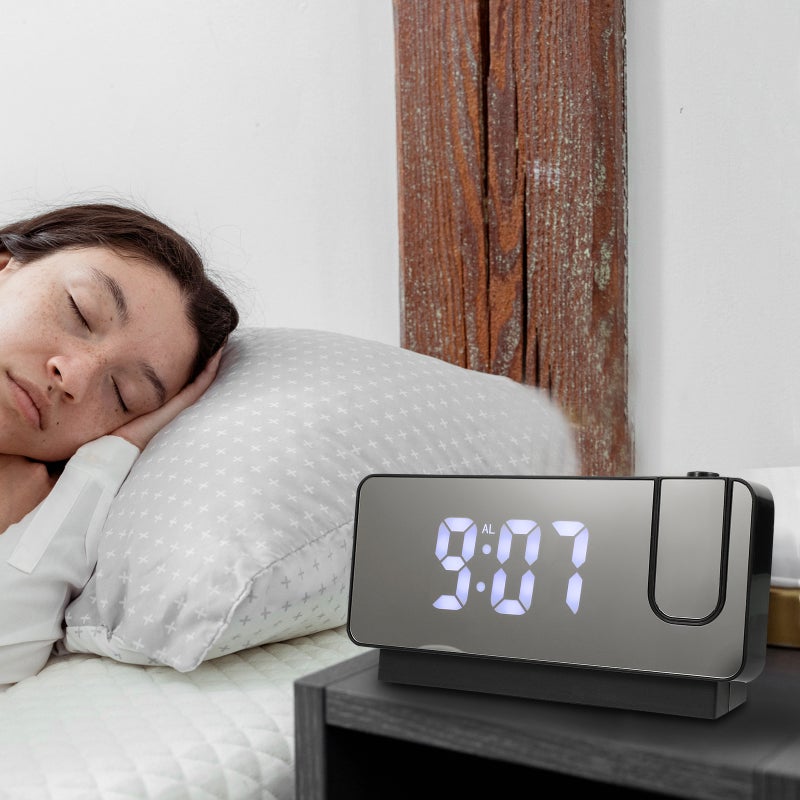 1 Set Projection Electronic Alarm Clock Indoor Alarm Clock Student Projection Clock - Image 1