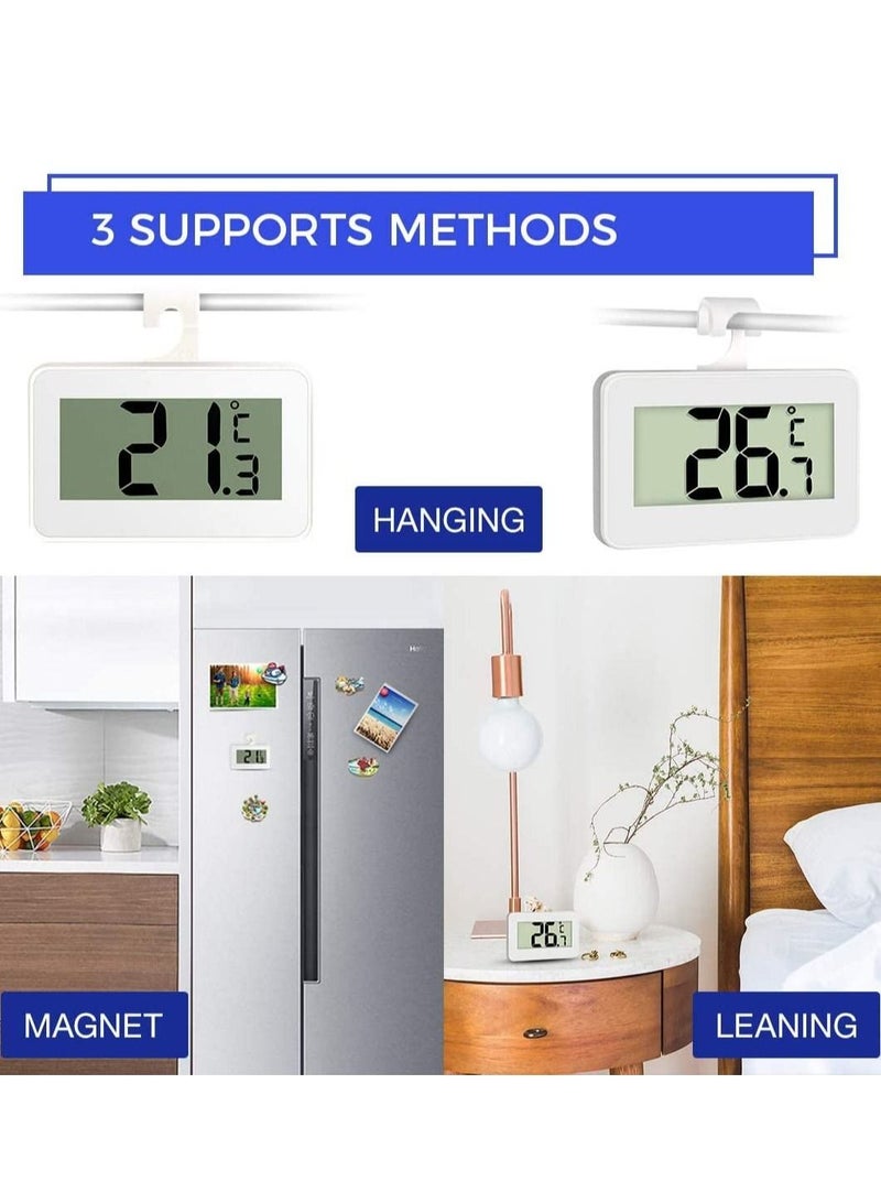 Excefore Digital Refrigerator Thermometer, 2 Pcs Waterproof Freezer Room Thermometer, High Precision Fridge Alarm Thermometer with Hook for Kitchen Home, Fahrenheit (℉) or Celsius(℃) - Image 3