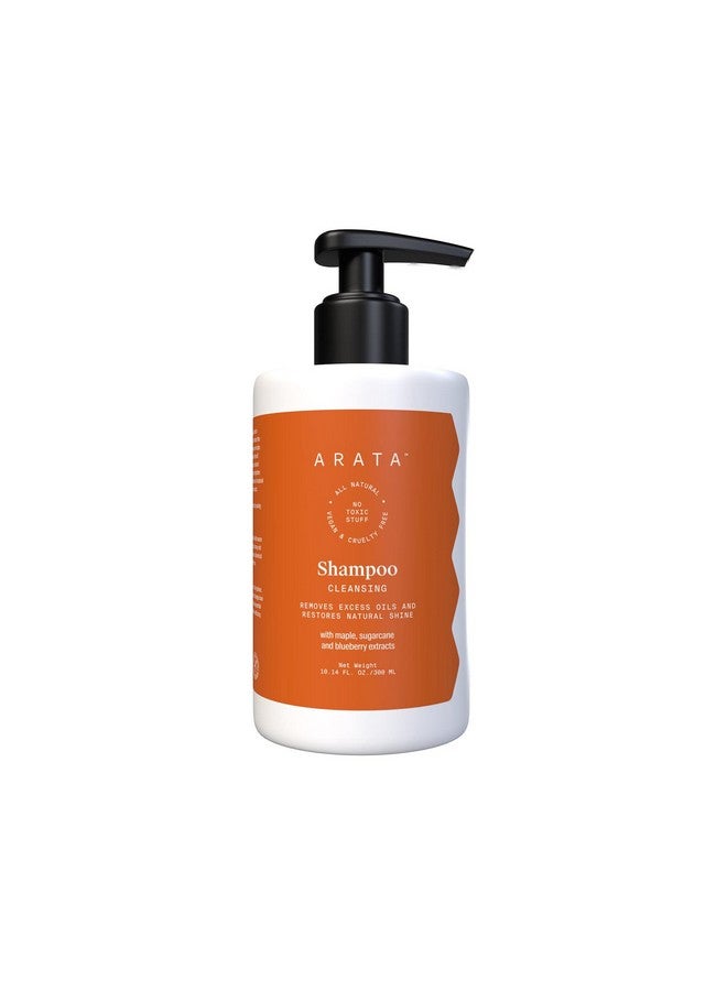 Arata Zero Chemicals - Natural Oil Control Cleansing Shampoo (300 Ml)|With Maple,Sugarcane&Blueberry Extracts|All-Natural,Vegan&Cruelty-Free|Removes Excess Oil&Restores Natural Shine|For Women&Men - Image 1