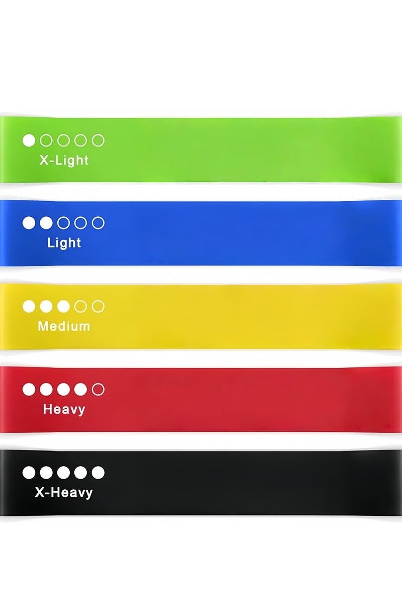 BlueHole Resistance Bands for Working Out, Exercise Bands Resistance Bands Set with 5 Resistance Levels, Multi-Colored Workout Bands for Indoor and Outdoor Fitness, Leg Strength Training, Rehab, Yoga - Image 3