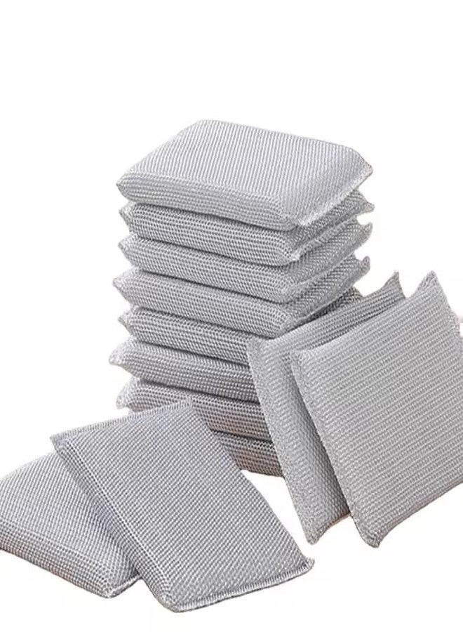 Diablos Scrub Sponges, Dishes Cleaning Washer Pad, Steel Wire Scrub Sponges for Cleaning,Heavy Duty Dish Sponges for Household Cleaning, Non Scratch Reusable Dishwashing Sponge for Kitchen (4) - Image 1