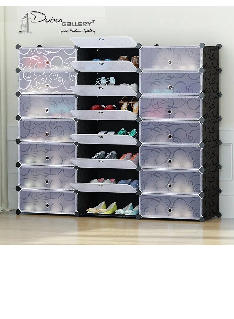 Cubes Diy Shoes Wardrobe Storage Shoe Rack Shoe Tower Storage Cabinet Shoe Organizer Storage Organizer Modular Shoe Cabinet with Doors