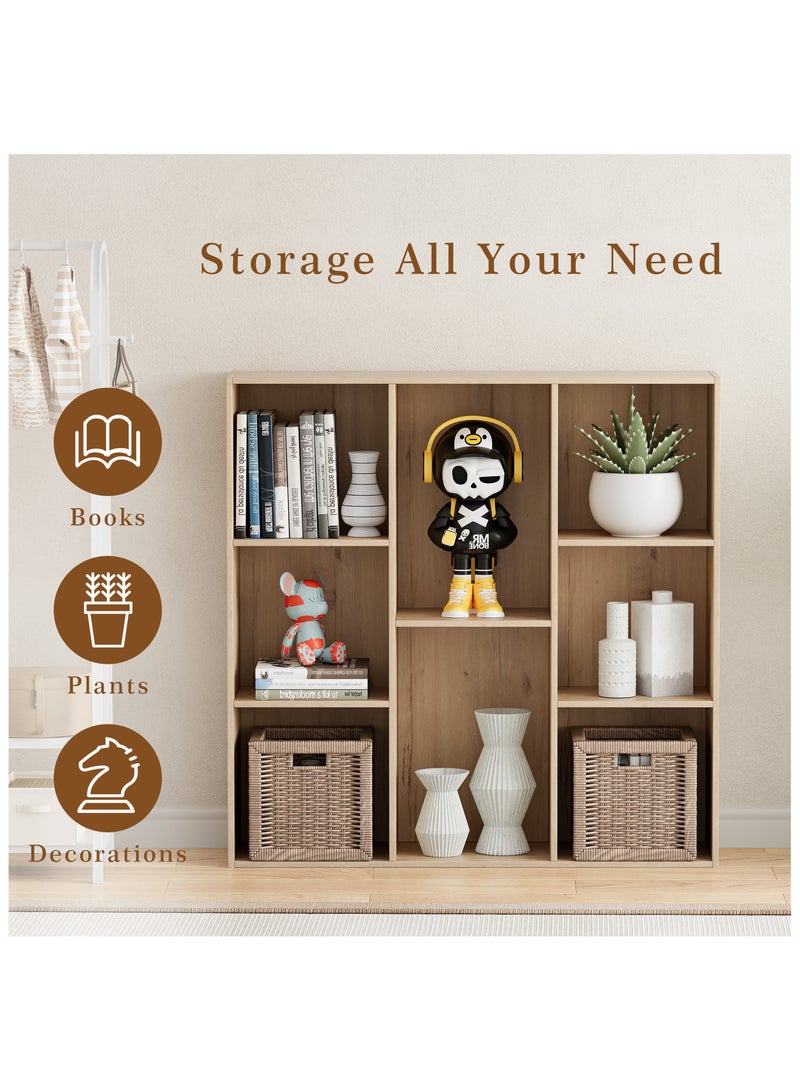 DOOHWAN 11in Cube Storage Organizer with Closed Back - Wooden Bookshelf Display Cubes for Home, Office, Closet Cabinet Organizer Shelf - Image 3
