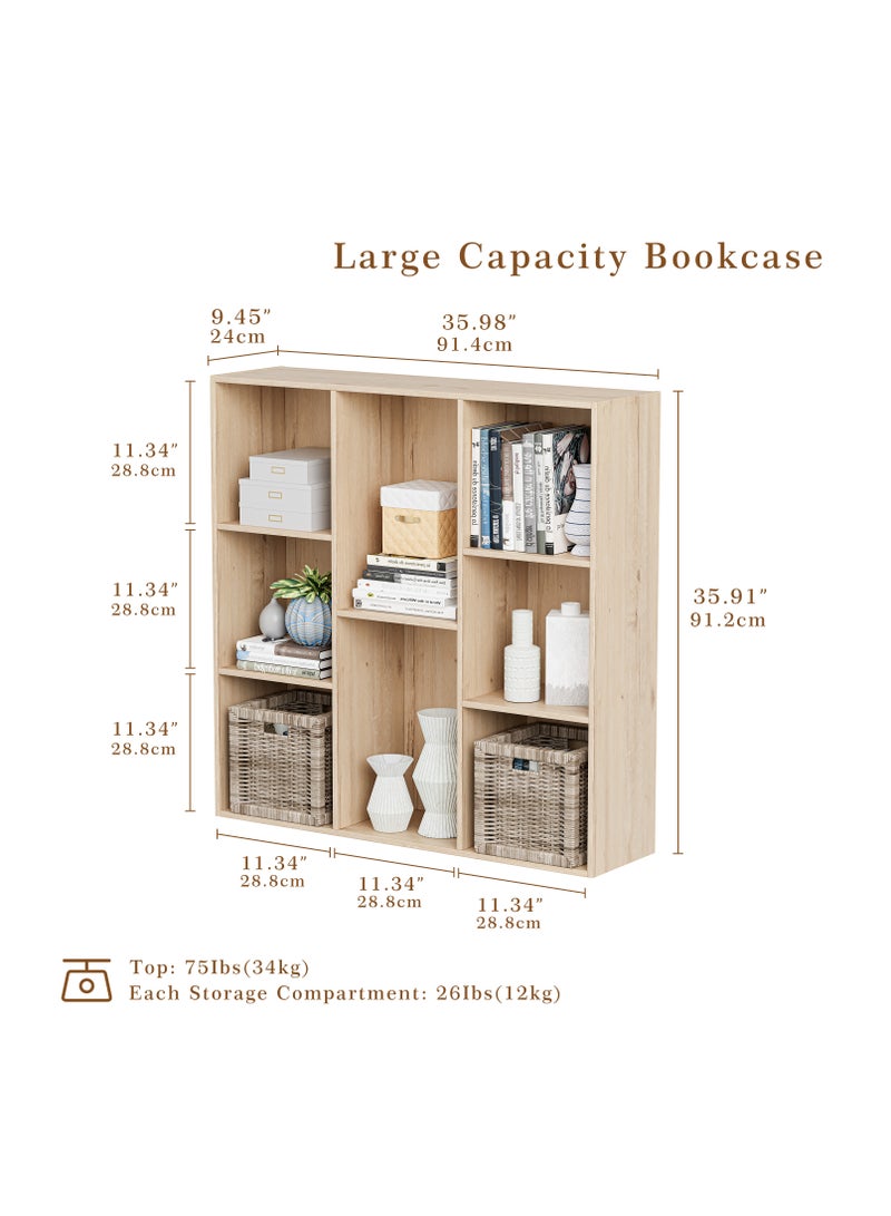 DOOHWAN 11in Cube Storage Organizer with Closed Back - Wooden Bookshelf Display Cubes for Home, Office, Closet Cabinet Organizer Shelf - Image 5