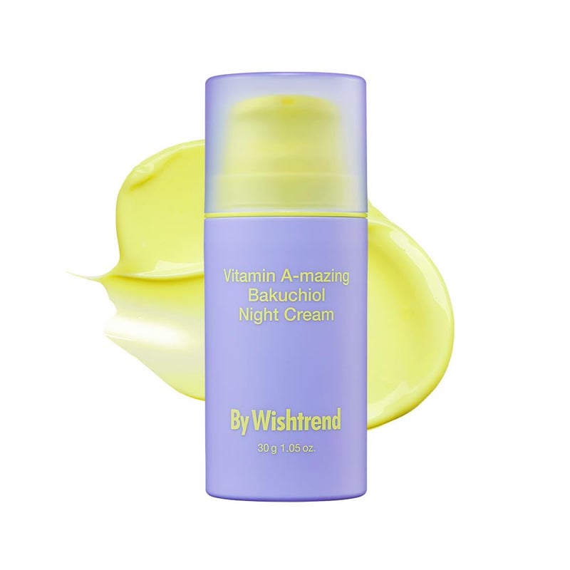 BY WISHTREND Vitamin A-mazing Bakuchiol Night Cream | Retinal, Peptide, Collagen, Ceramide NP, Centella Asiatica, moistfully plump overnight skincare (1.05 Oz (Pack of 1)) - Image 1