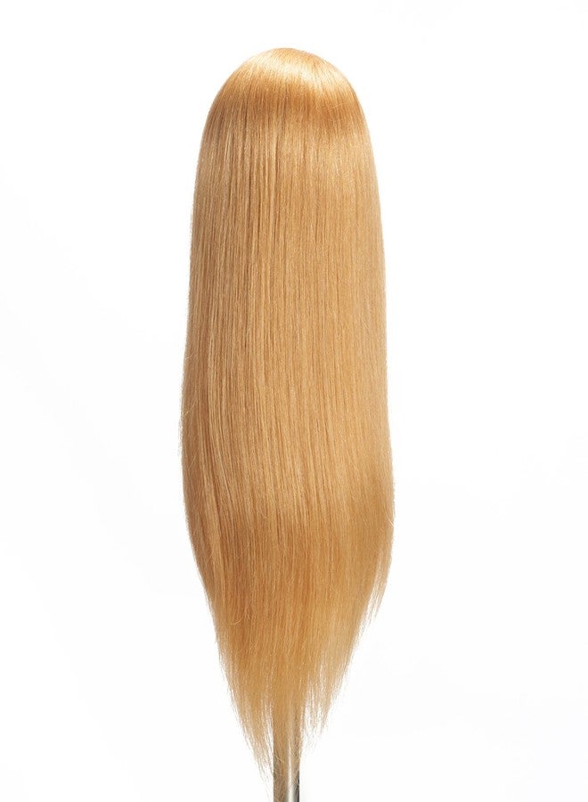 HAIRGINKGO Mannequin Head 20"-22" 100% Human Hair Hairdresser Training Head Mannequin Doll Head Cosmetology Manikin Training Head Hair for Practice Cutting Braiding with Free Clamp Holder 92022W2714 - Image 5