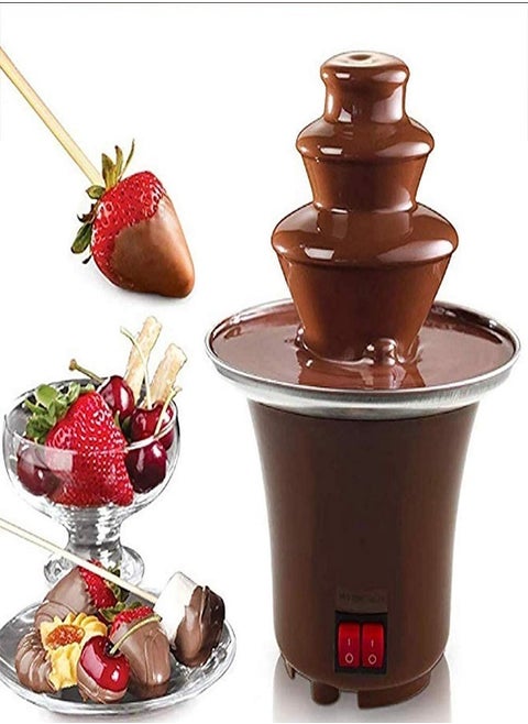 Chocolate Fountain Machine, 3 Tier Stainless Steel Fondue Heat & Motor Controls Electric Chocolate Fondue Set for Household Birthday Party Wedding