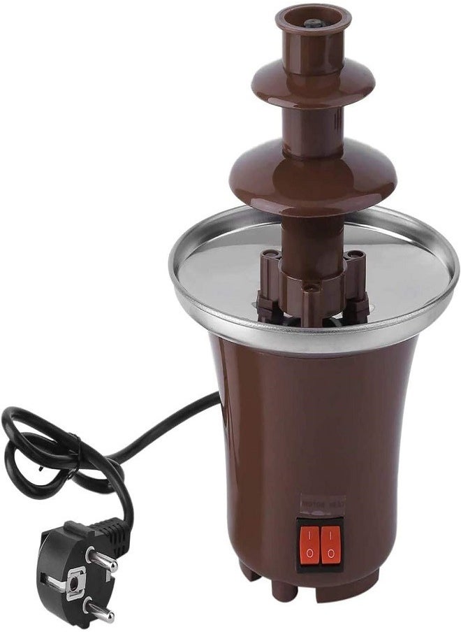 Chocolate Fountain Machine, 3 Tier Stainless Steel Fondue Heat & Motor Controls Electric Chocolate Fondue Set for Household Birthday Party Wedding