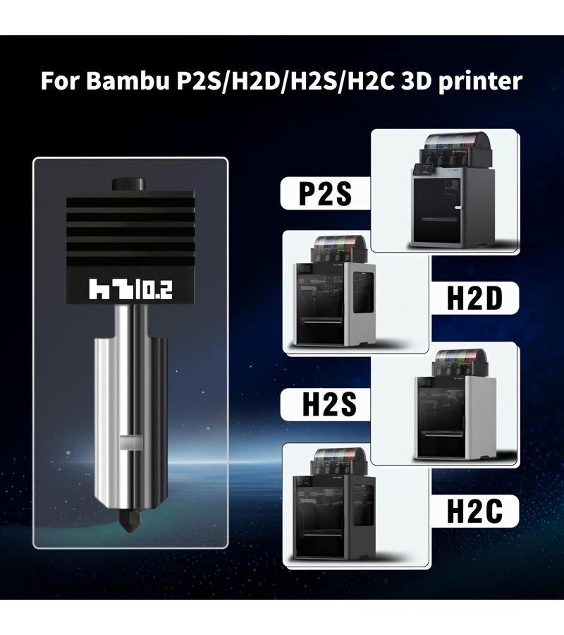 P2S Hot End Kit 0.4mm Hardened Steel Nozzle for 3D Printers Precise Extruder Head - Image 3