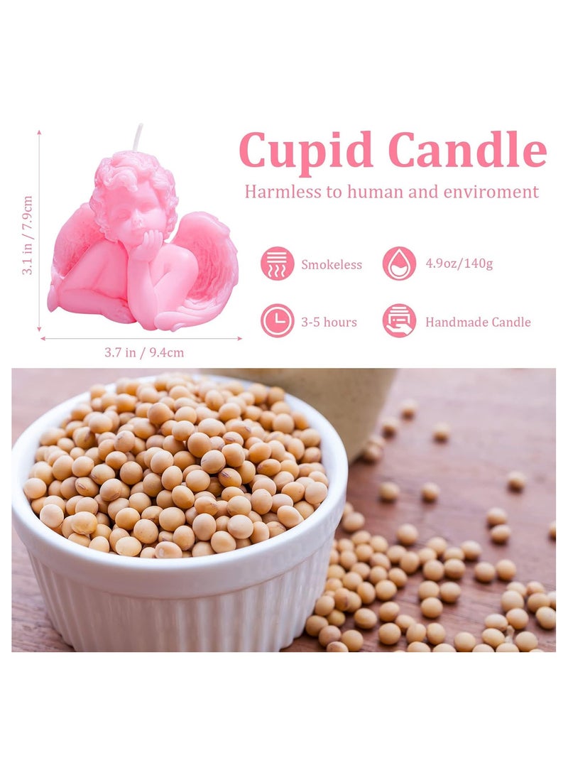 general 2 Piece Angel Home Angel Candle Set, Soy Scented Candle, Pink Home Decoration - Image 2