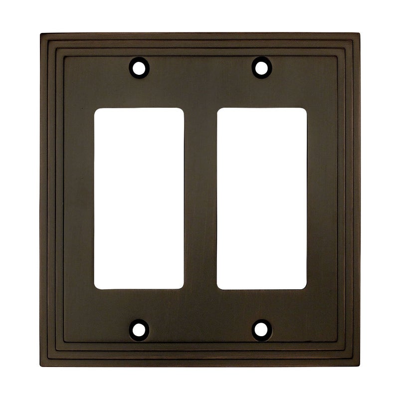 Cosmas 25090-ORB Oil Rubbed Bronze Double GFI/Decora Rocker Wall Switch Plate Switchplate Cover - Image 2