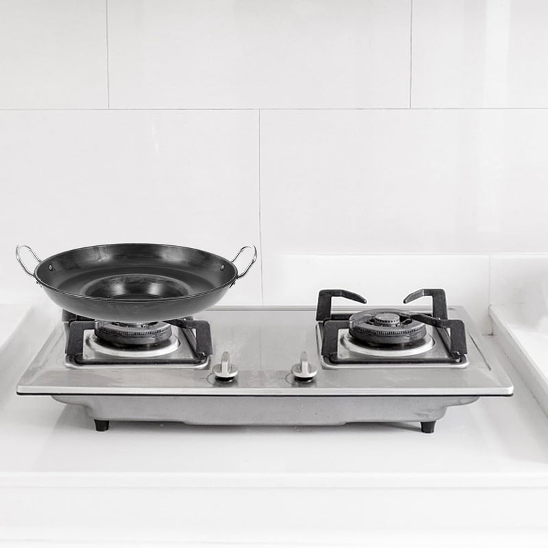 Garneck Concave 32cm Cast Iron Skillet Non-stick Pan Pancake Frying Pan Breakfast Kitchen Cookware for Home and Commercial Use - Image 5