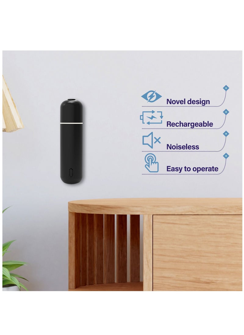 ALDROFARM - Aldro Aromas Mini Car Aroma Diffuser Kit With 6 pcs 5ml Fragrance Refills Air Humidifier Purifier Aromatherapy Essential Oil Humidifier Diffuser, Multi-Functional, Long Lasting Effect (Black) - Image 1