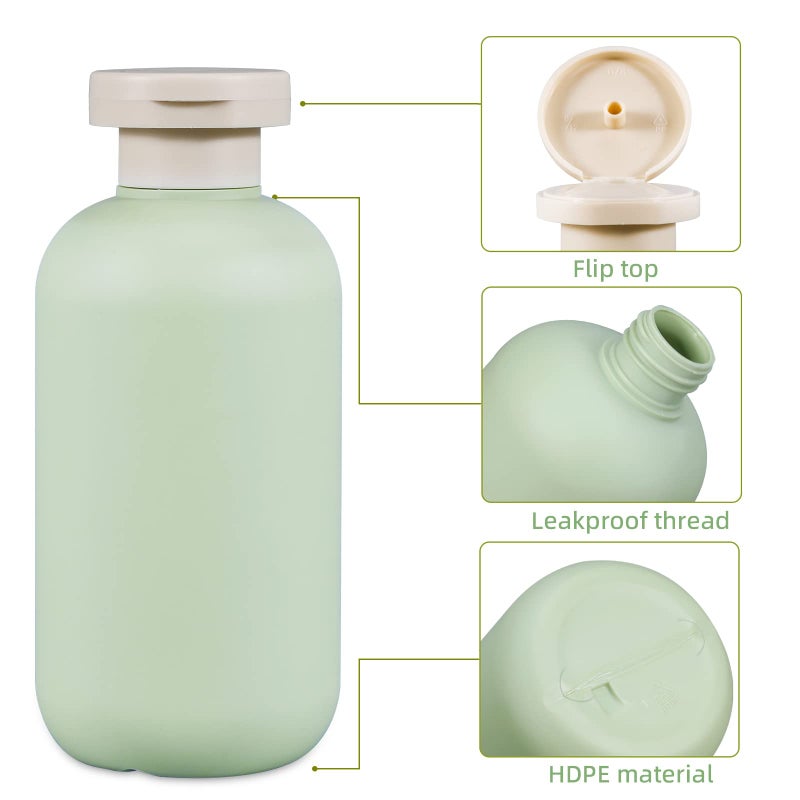 UMETASS 6.8oz Squeeze Bottles with Flip Cap, Refillable Plastic Travel Bottles for Creams, Lotion, Shampoo, Conditioner (2 Pcs) - Image 3