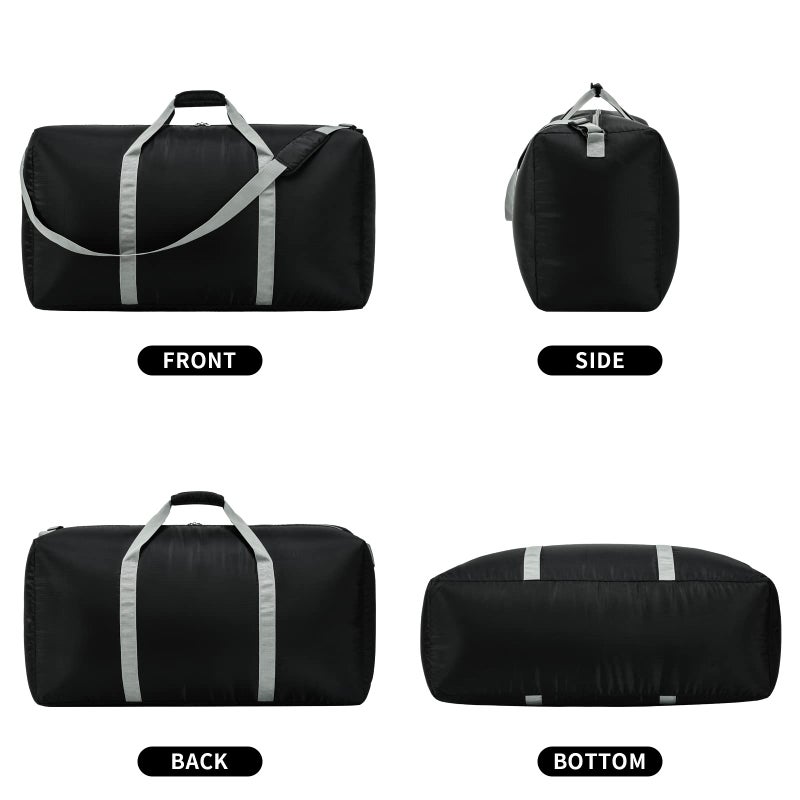 iFARADAY 105L Extra Large Duffel Bag 32.5 inch Lightweight Luggage for Travel-Black - Image 2