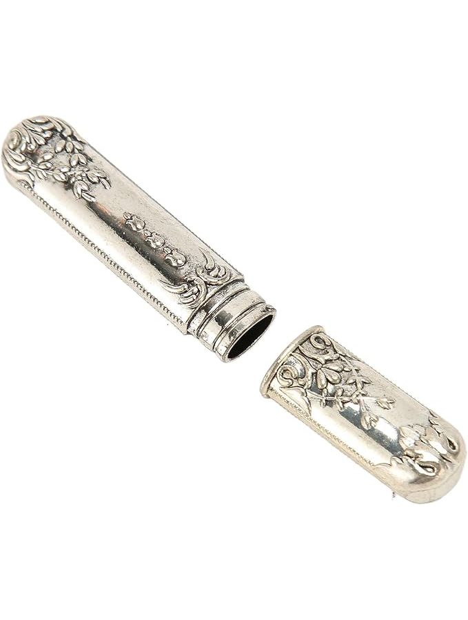 Silver Portable Sewing Needles Storage Case 3.5x0.8 inch Versatile Box for Embroidery Knitting Tools - Image 1