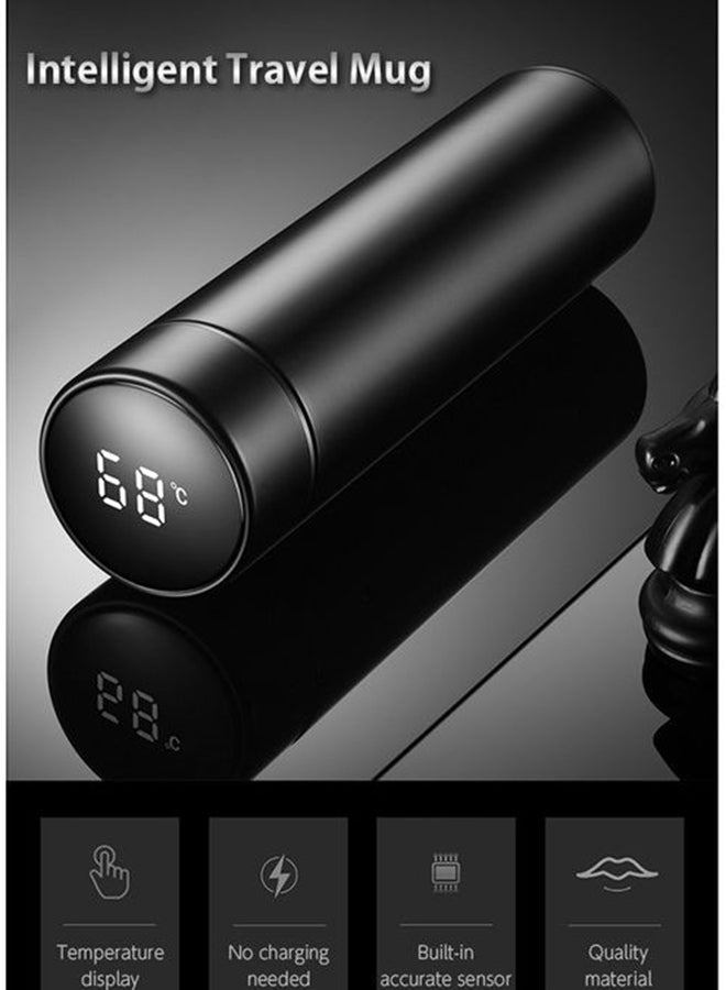 Intelligent Vacuum Insulated Temperature Display LCD Touch Screen Stainless Steel Bottle Black 24x7x7cm - Image 3
